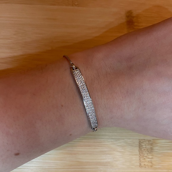 Michael Kors Sterling Silver Pave Slider Bracelet - Picture 3 of 4